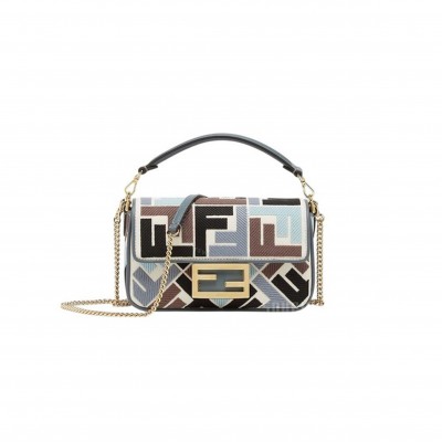 FENDI FF MINI BAGUETTE BAG 8BS017ARC2F1OPK (19.5*11*5cm)